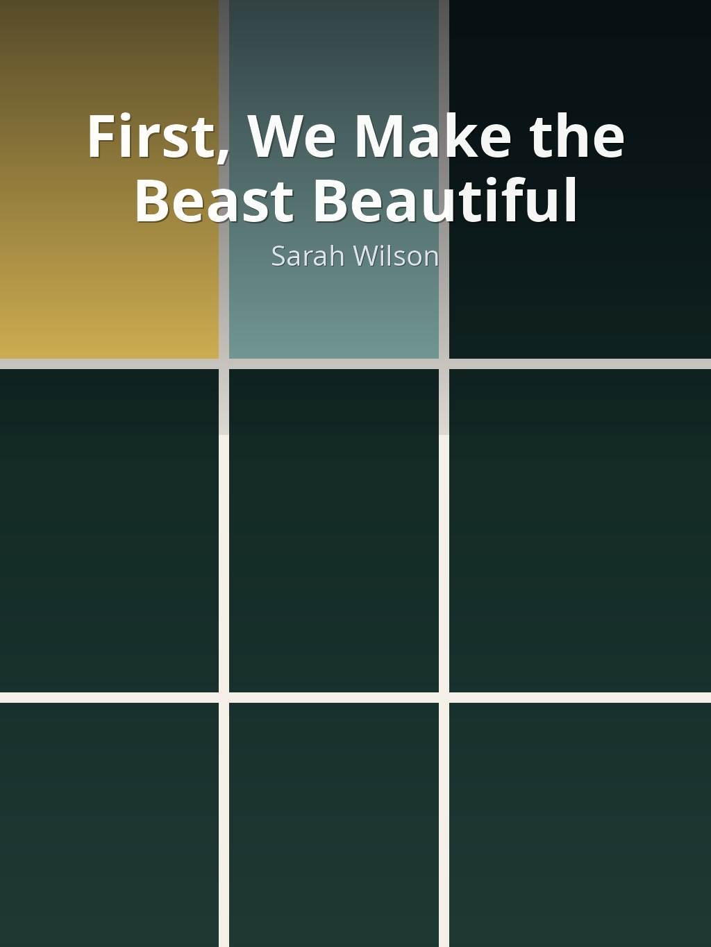 First, We Make the Beast Beautiful by Sarah Wilson book cover