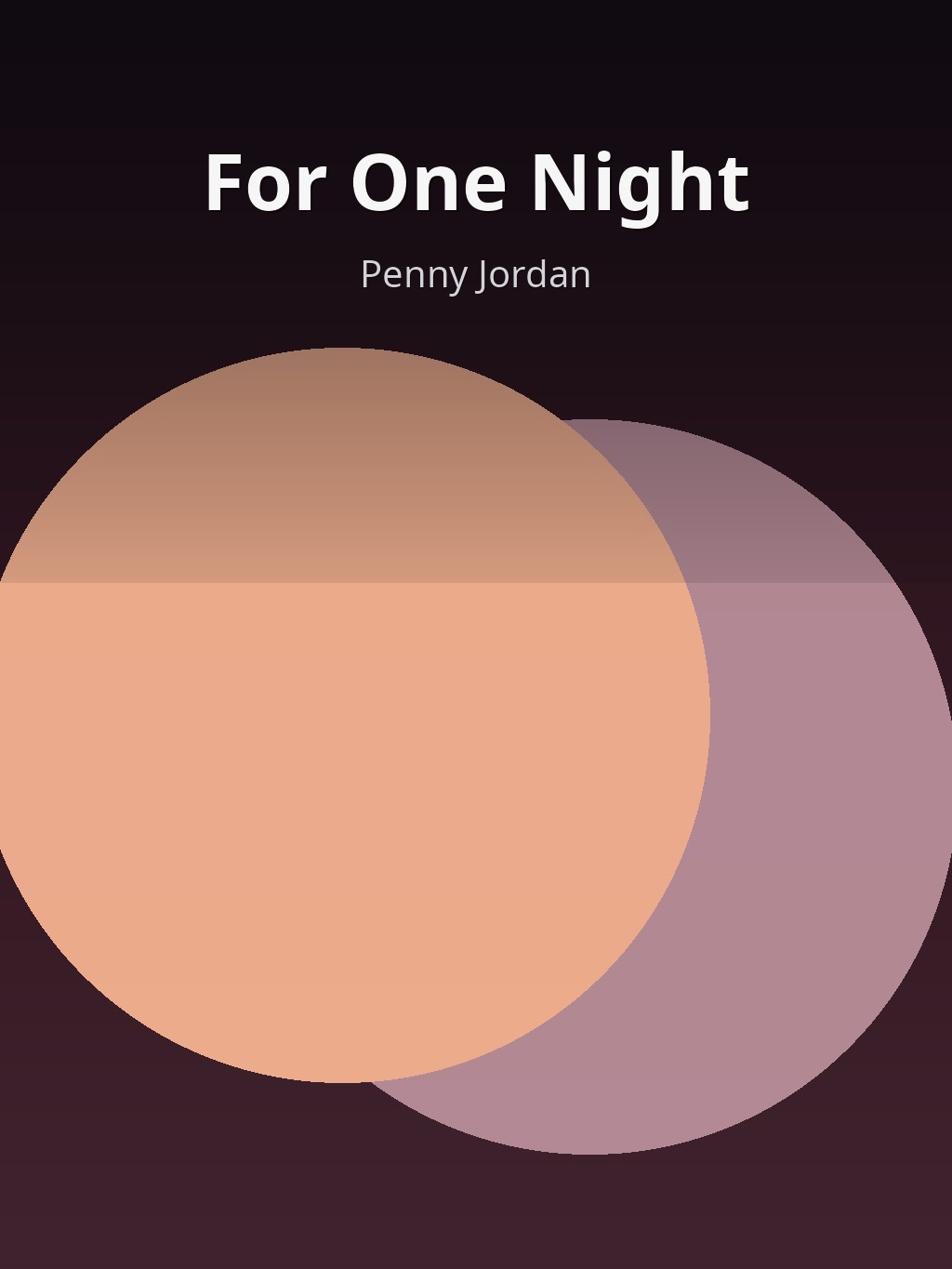 For One Night by Penny Jordan book cover