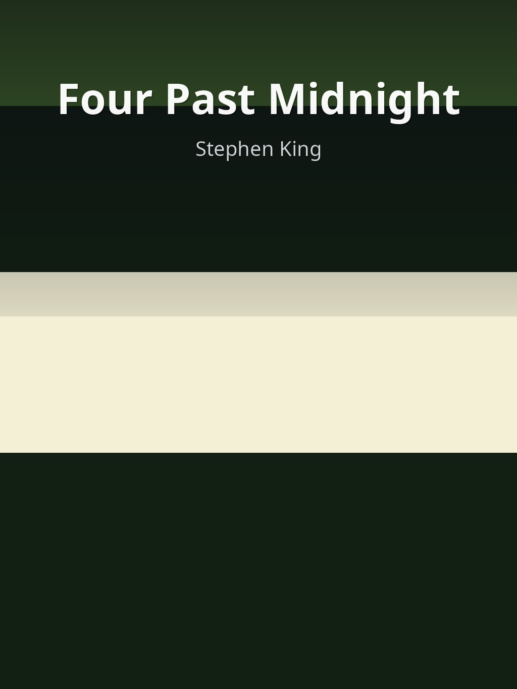 Four Past Midnight by Stephen King book cover