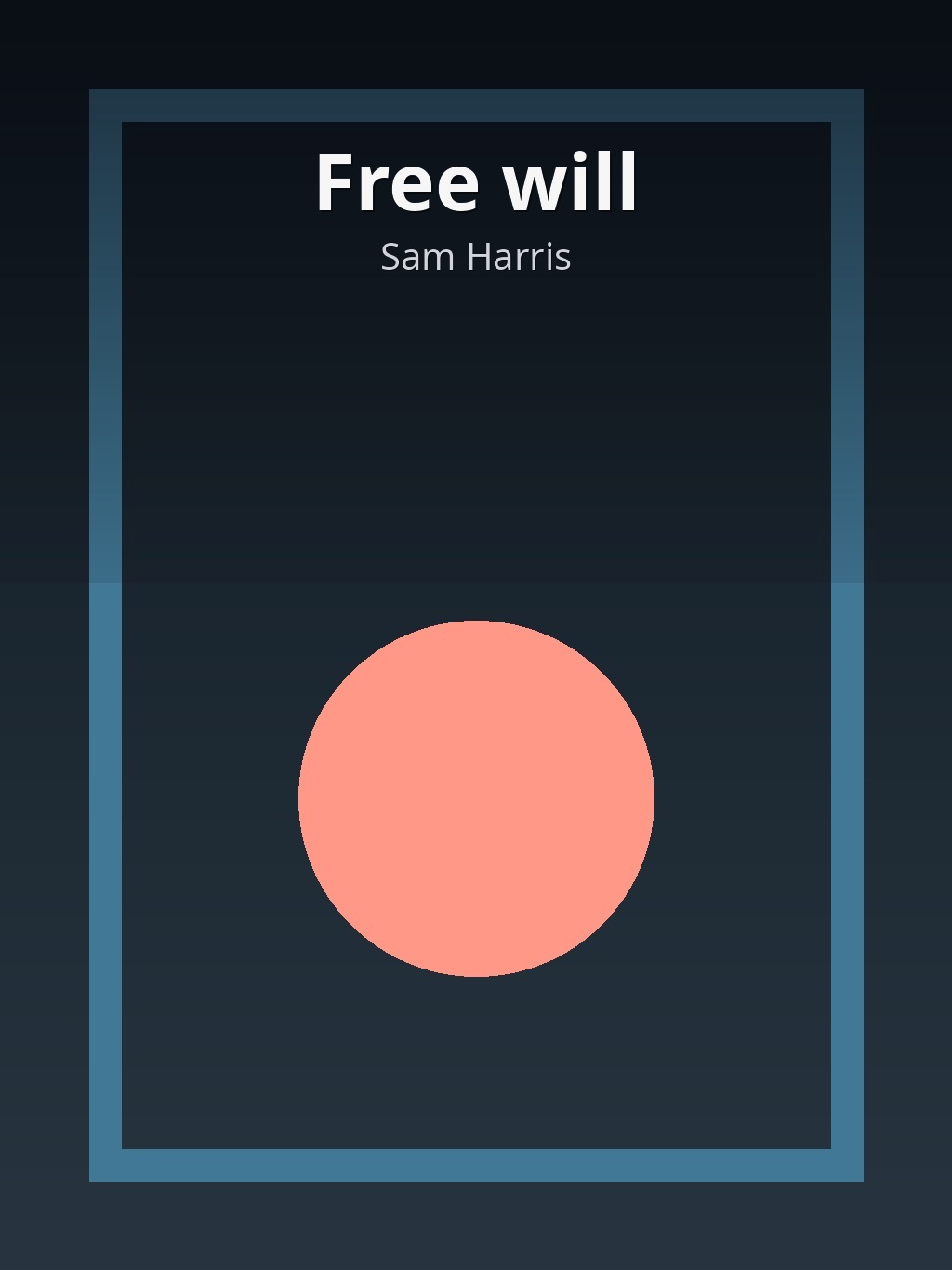 Free will by Sam Harris book cover