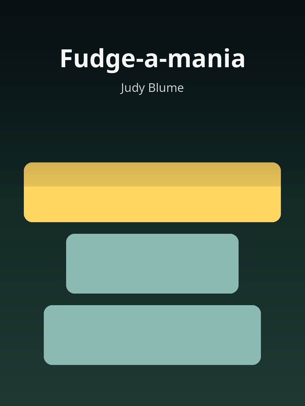 Fudge-a-mania by Judy Blume book cover