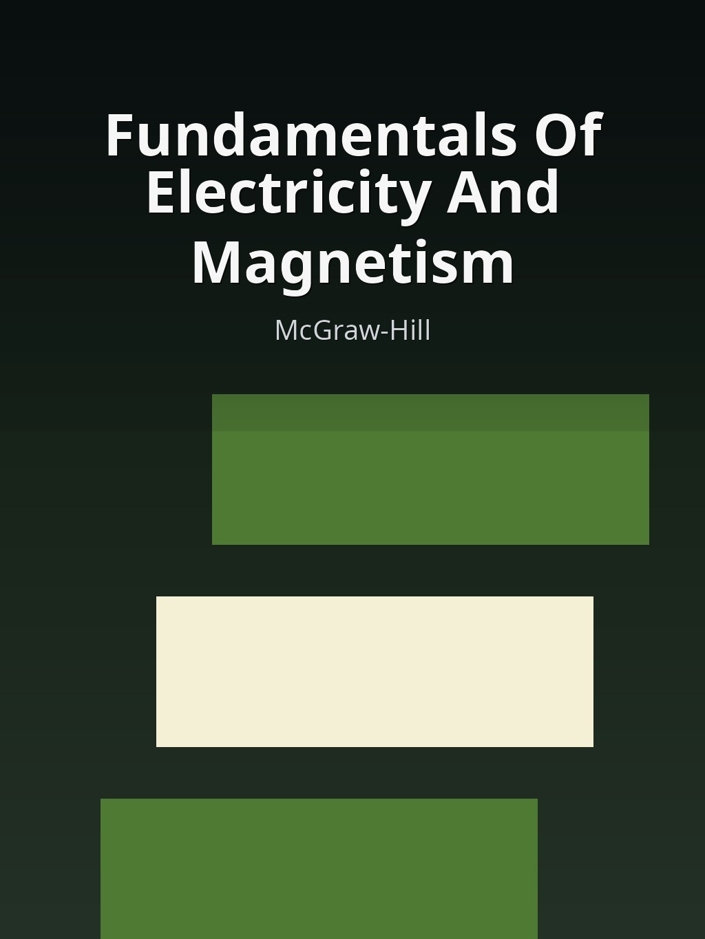 Fundamentals Of Electricity And Magnetism by McGraw-Hill book cover
