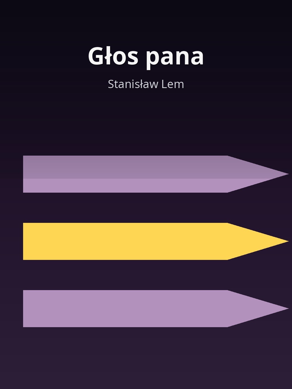 Głos pana by Stanisław Lem book cover