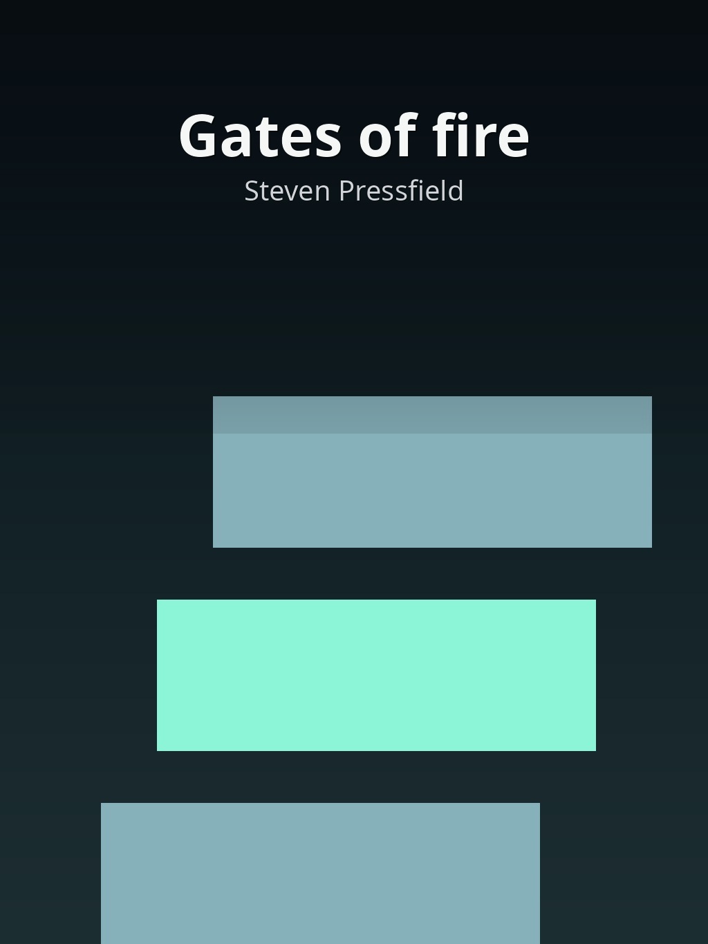 Gates of fire by Steven Pressfield book cover