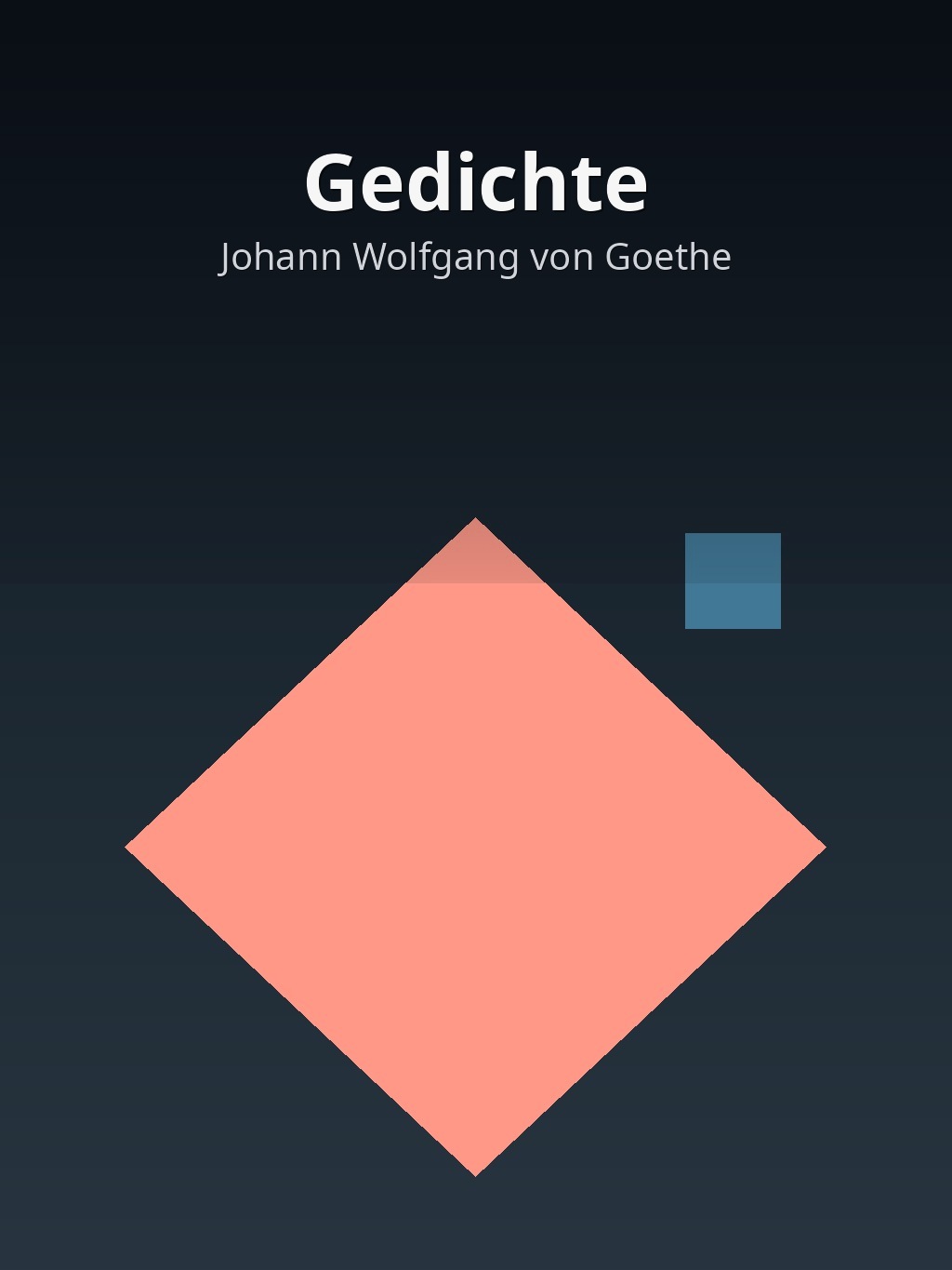Gedichte by Johann Wolfgang von Goethe book cover