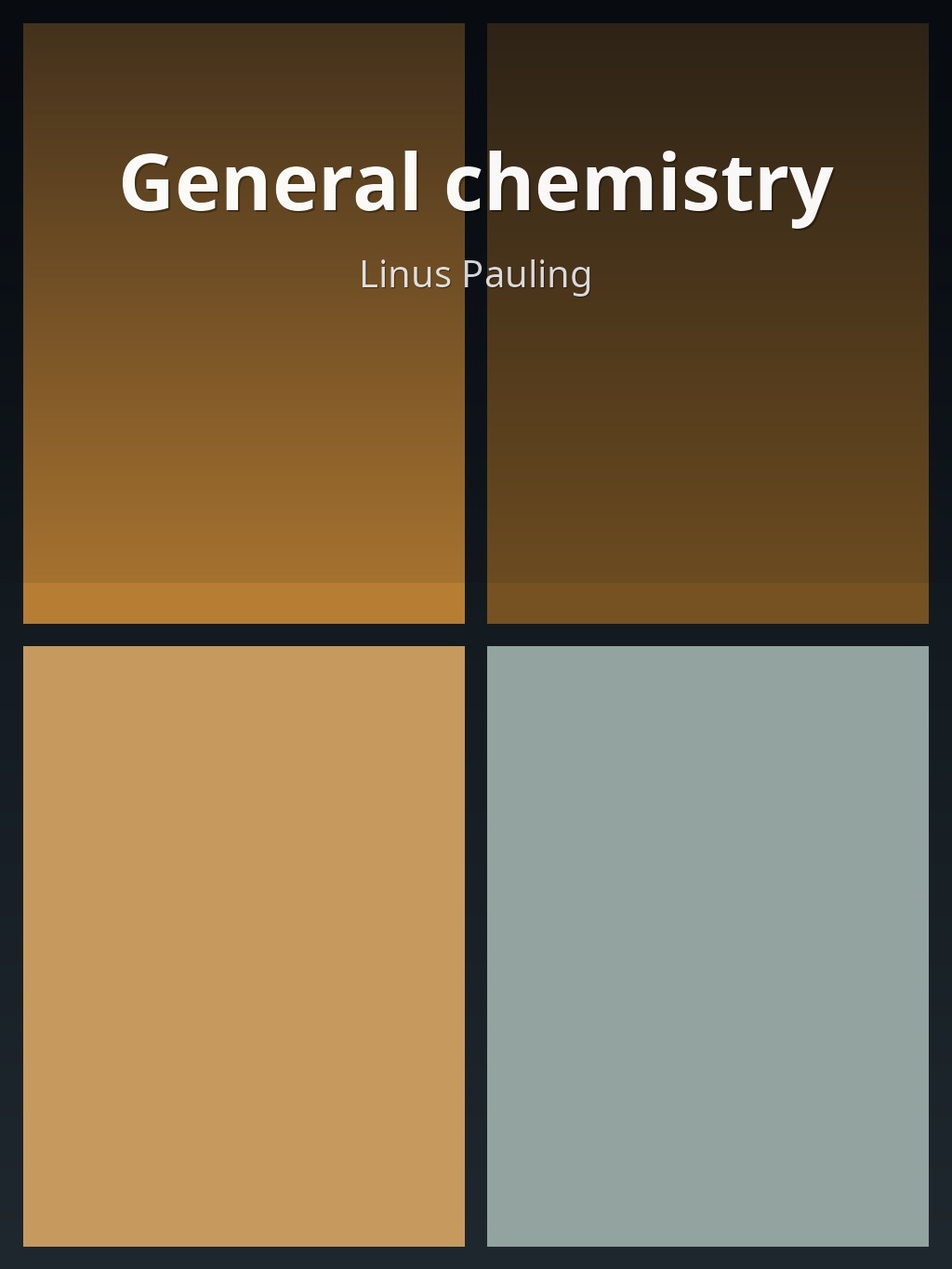 General chemistry by Linus Pauling book cover