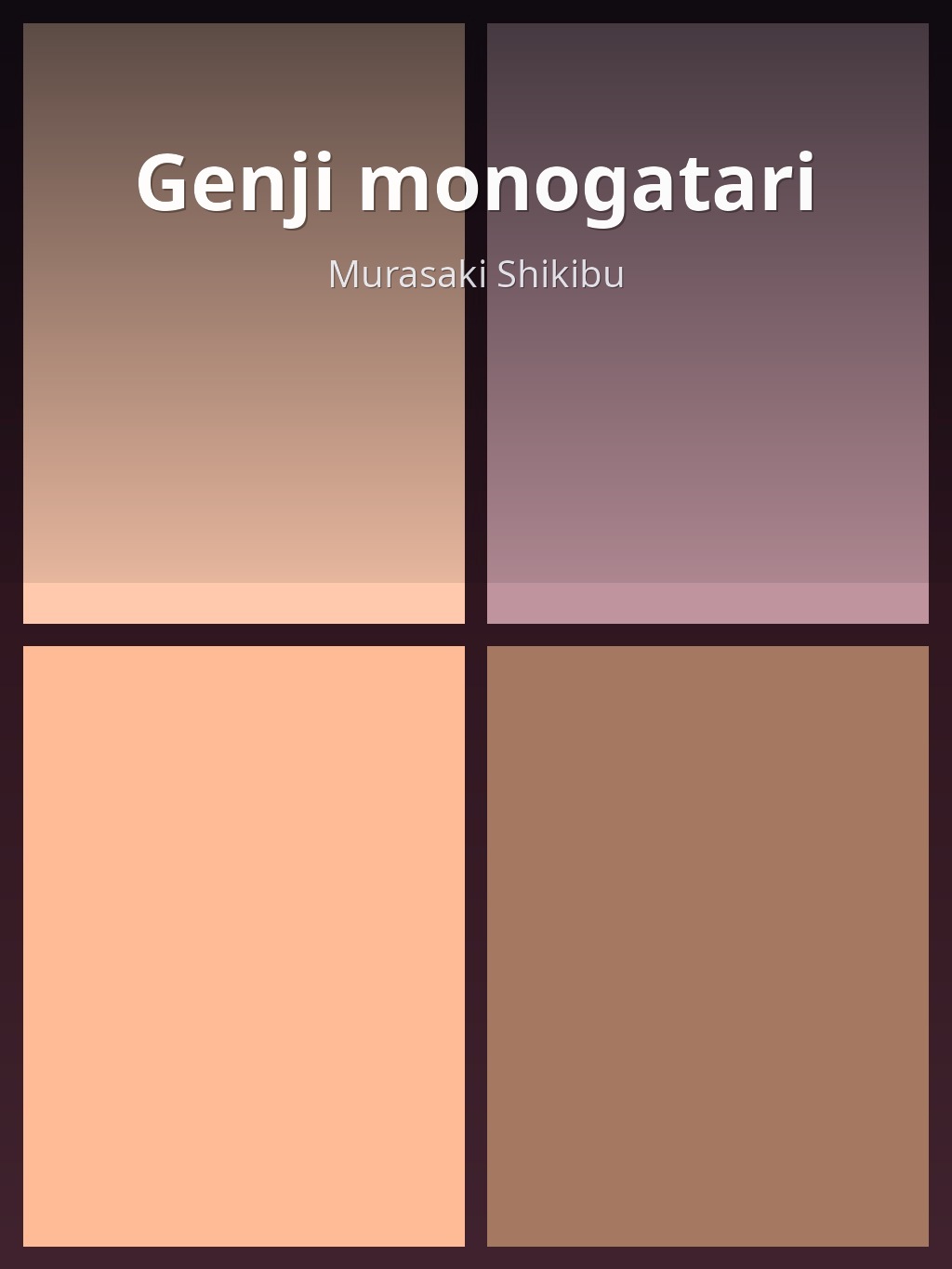 Genji monogatari by Murasaki Shikibu book cover