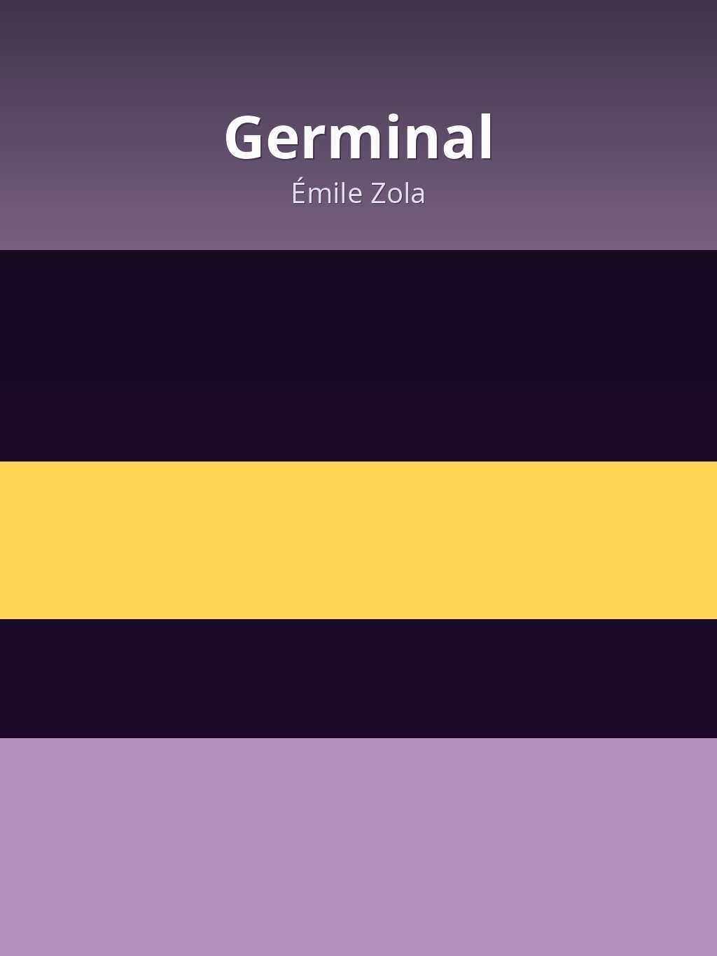 Germinal by Émile Zola book cover