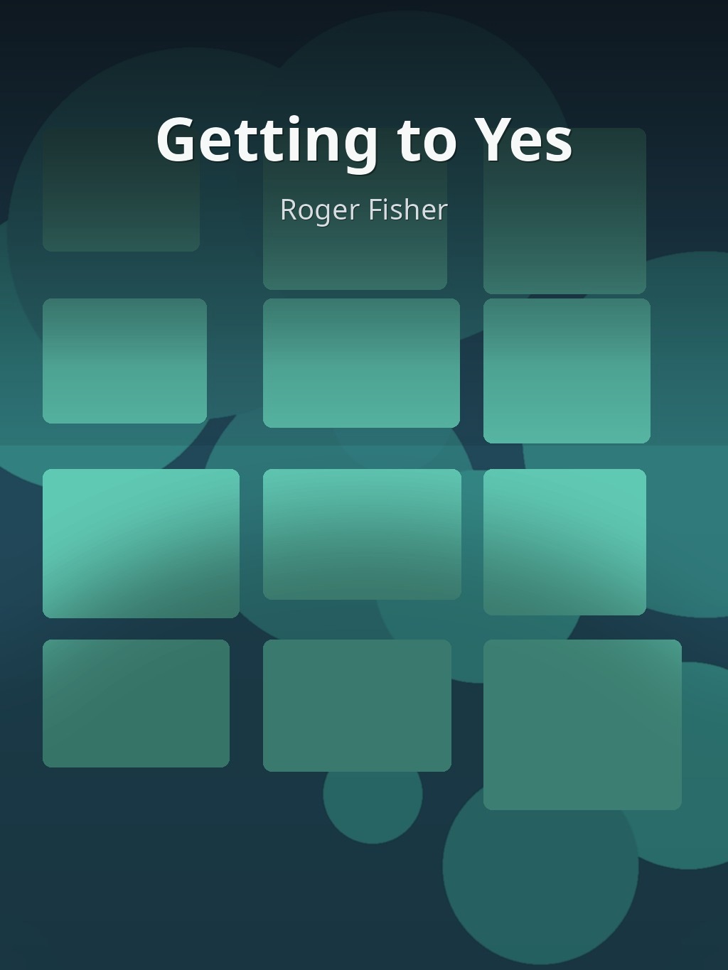 Getting to Yes by Roger Fisher book cover