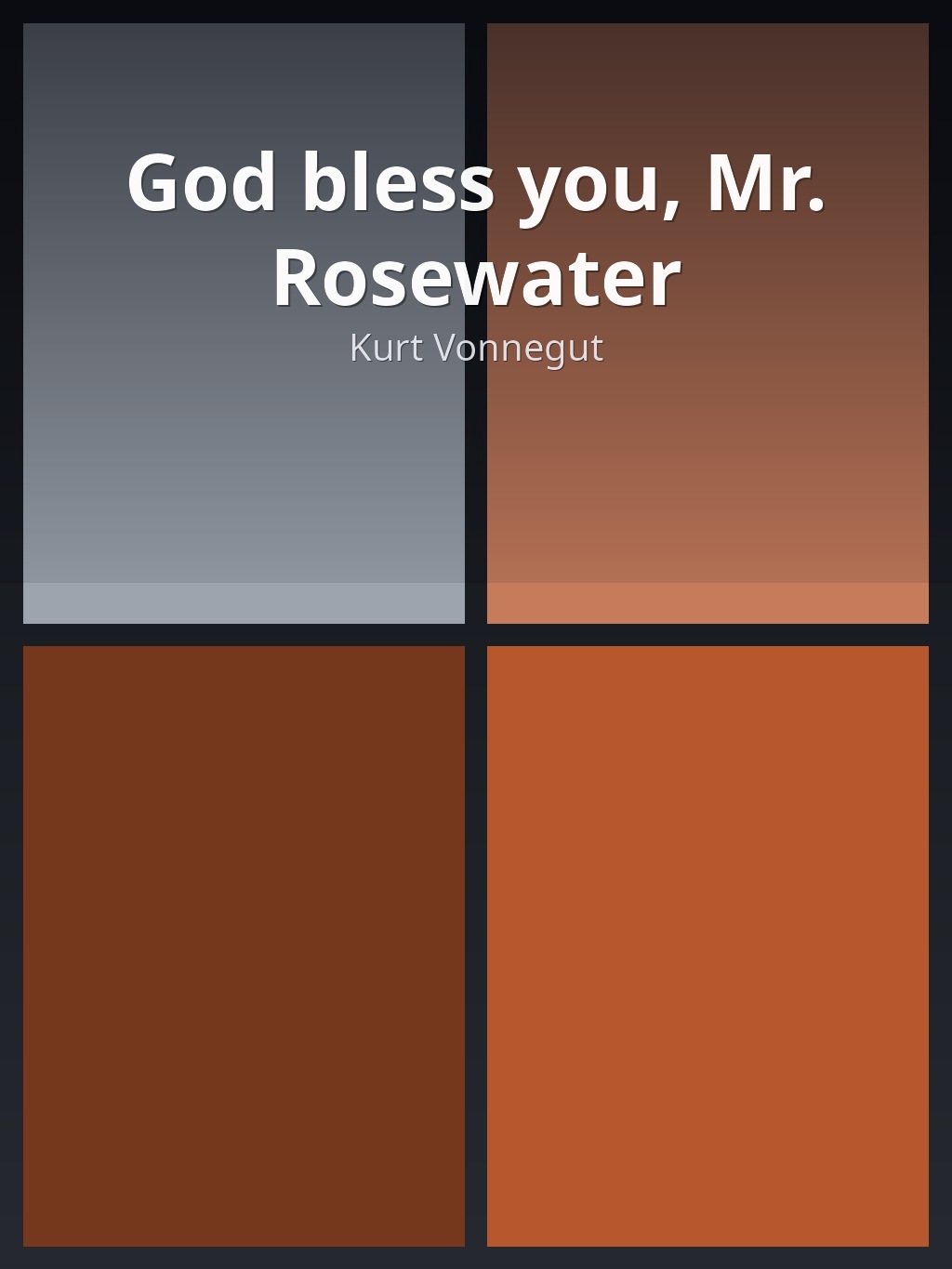 God bless you, Mr. Rosewater by Kurt Vonnegut book cover