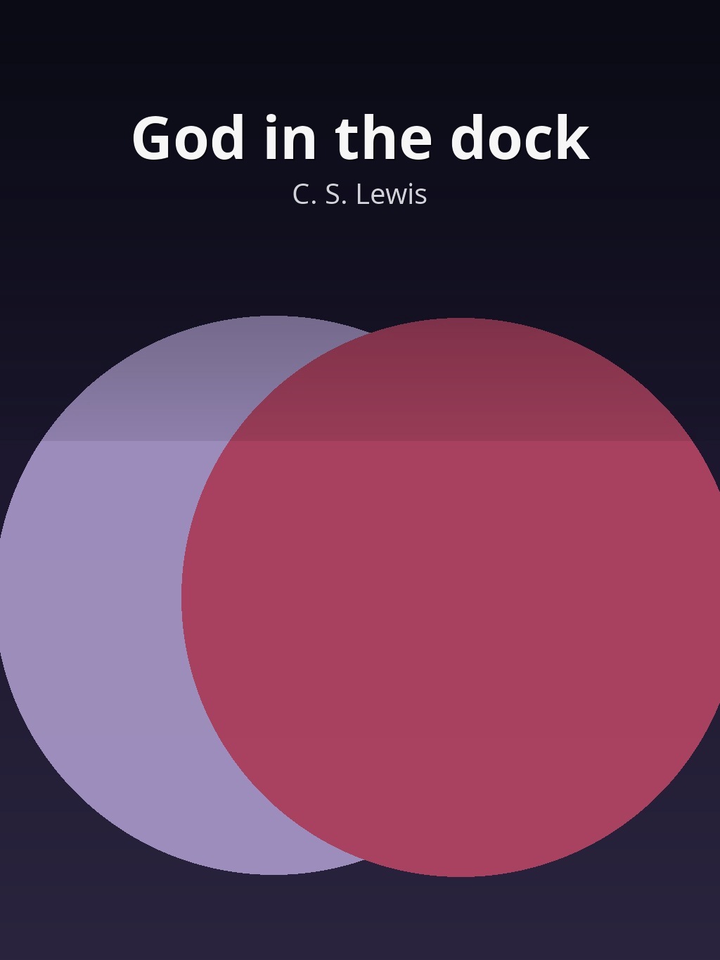God in the dock by C. S. Lewis book cover