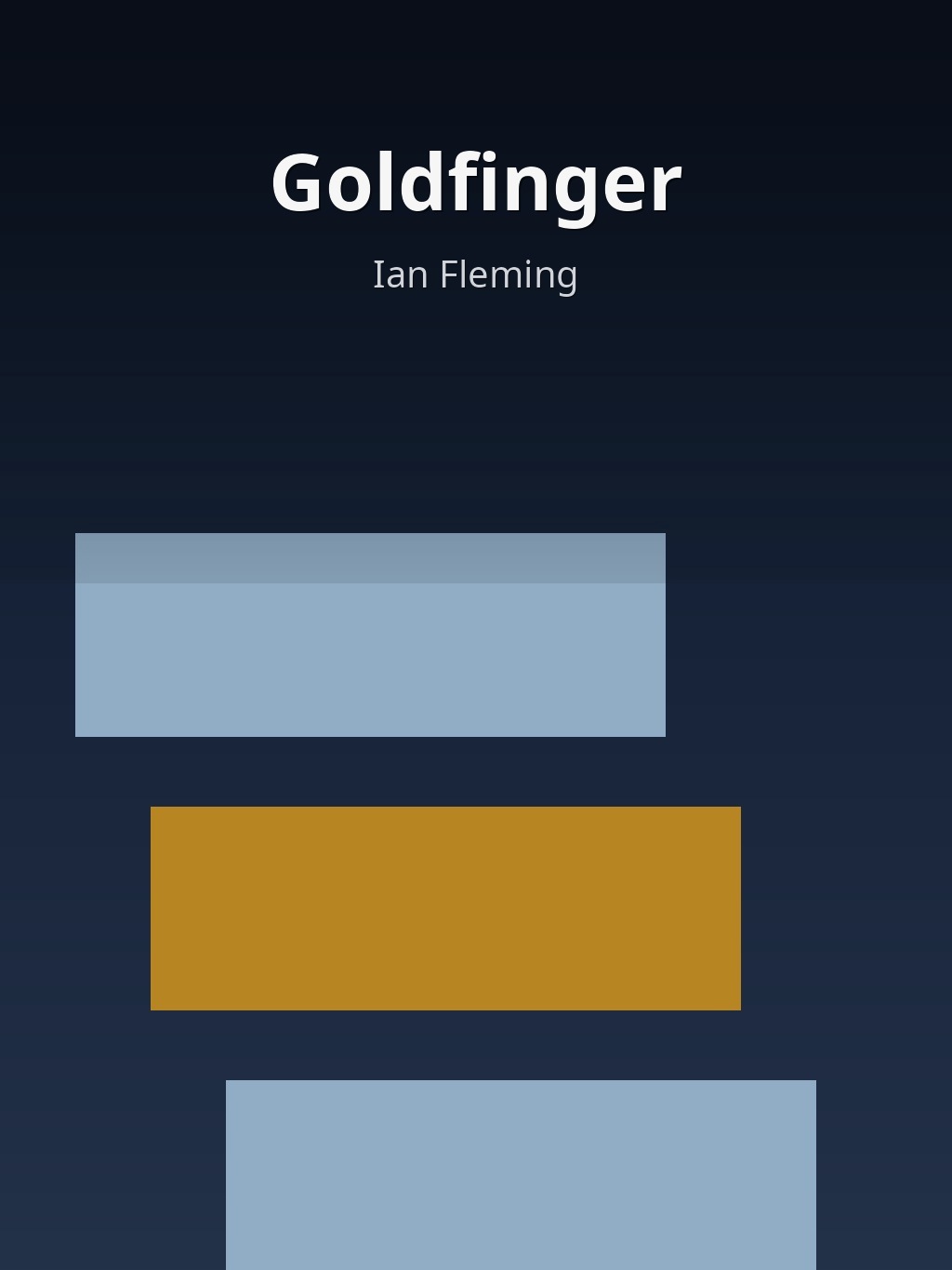Goldfinger by Ian Fleming book cover