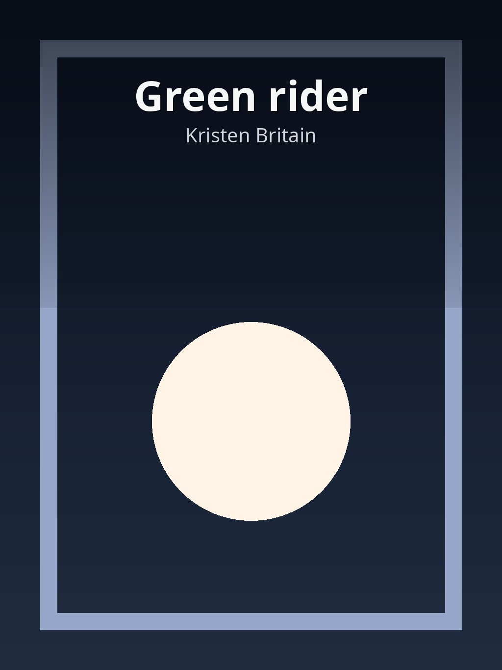 Green rider by Kristen Britain book cover