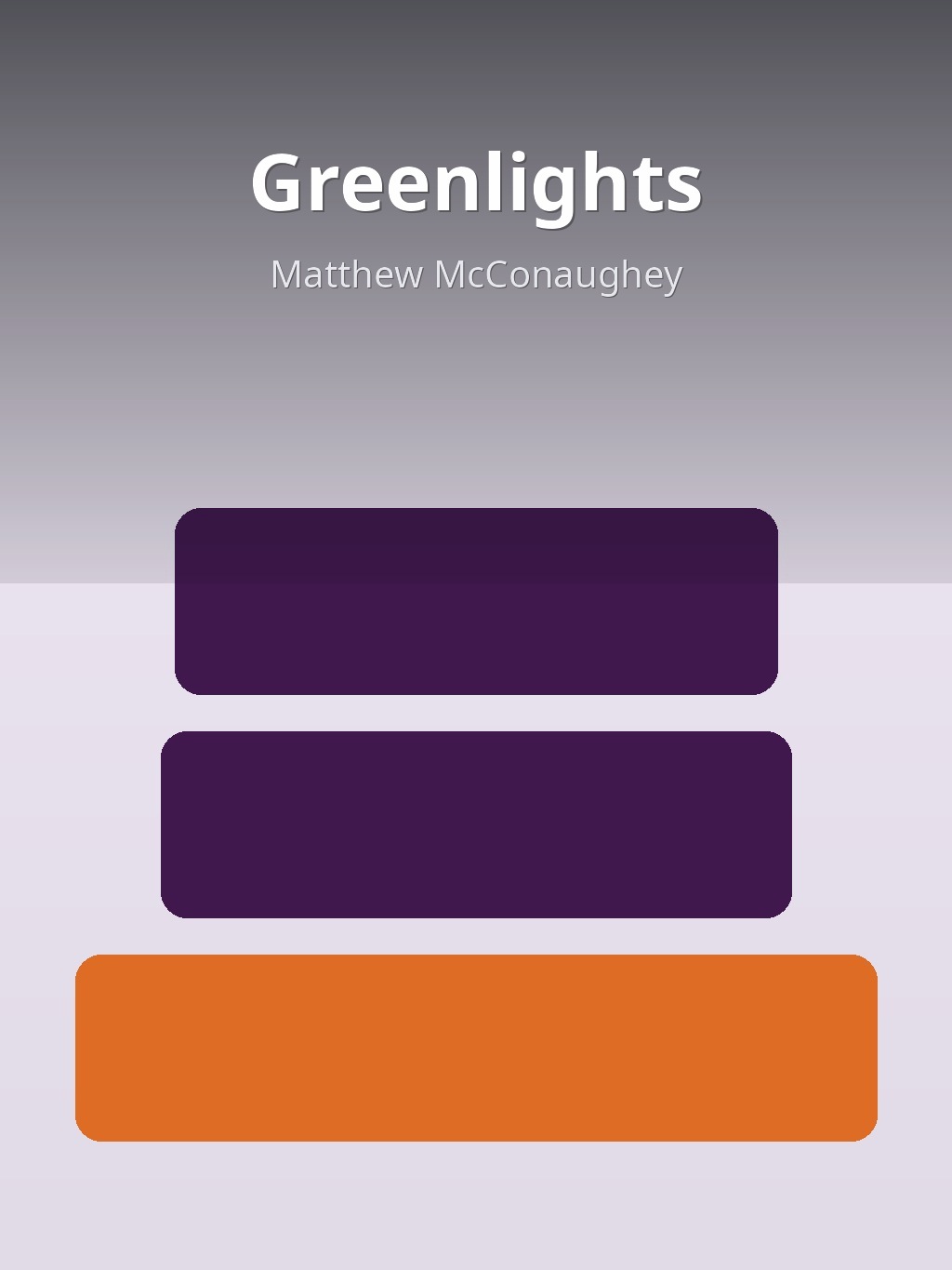 Greenlights by Matthew McConaughey book cover
