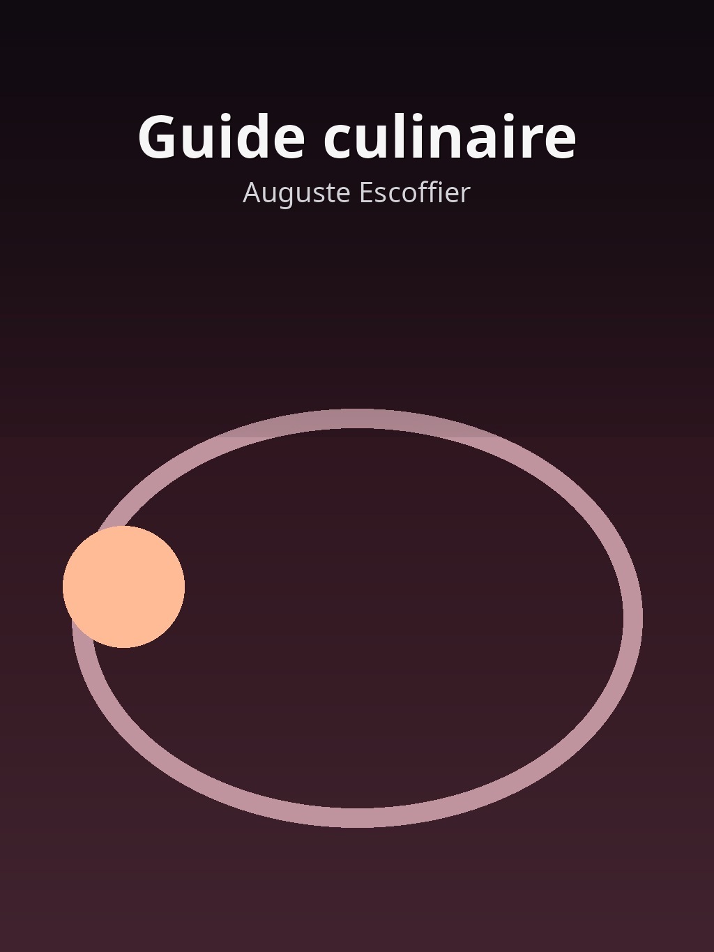 Guide culinaire by Auguste Escoffier book cover