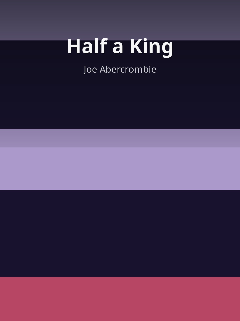 Half a King by Joe Abercrombie book cover
