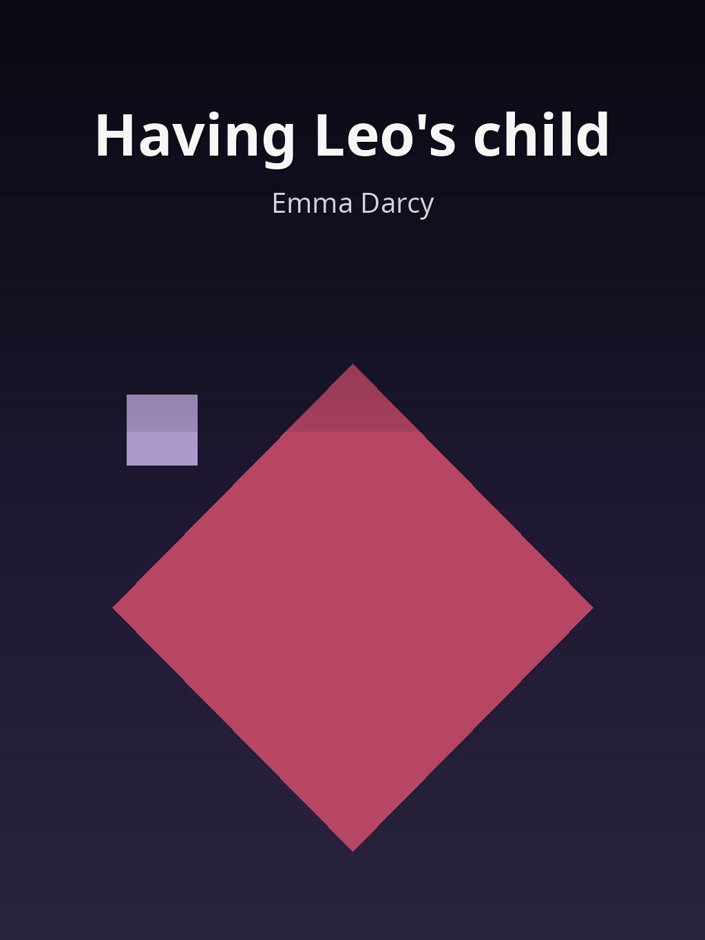 Having Leo's child by Emma Darcy book cover