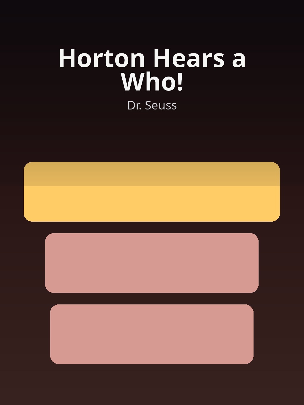 Horton Hears a Who! by Dr. Seuss book cover