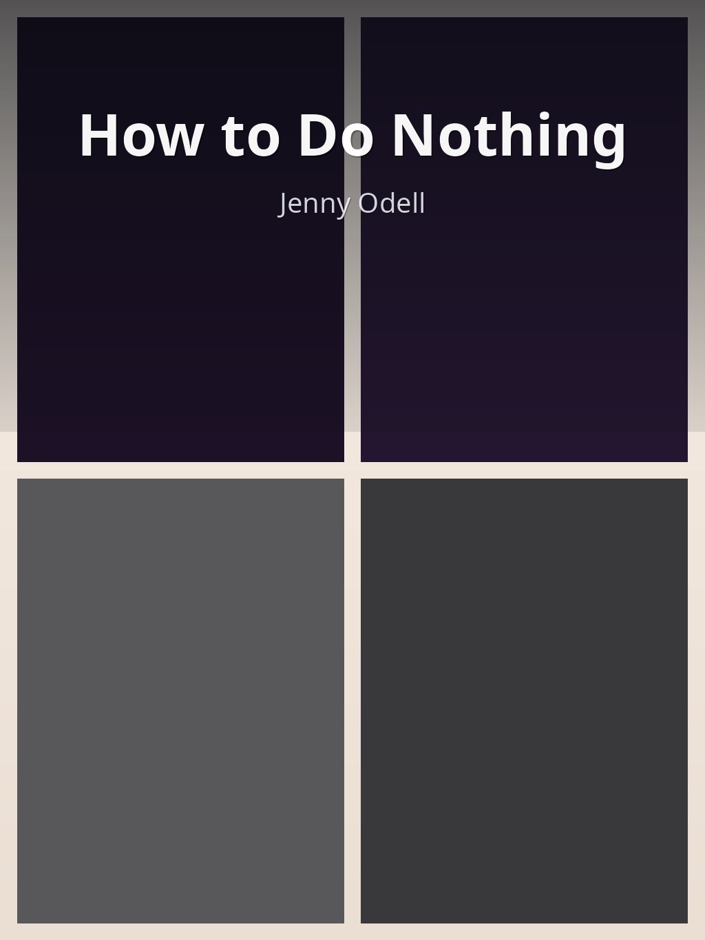How to Do Nothing by Jenny Odell book cover