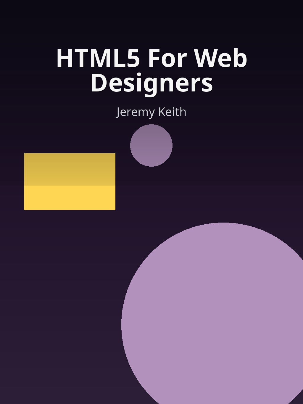 HTML5 For Web Designers by Jeremy Keith book cover