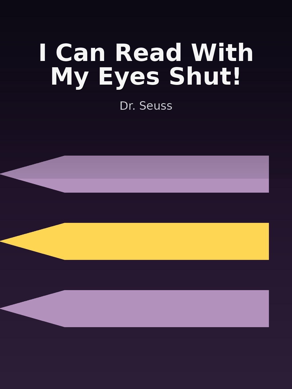 I Can Read With My Eyes Shut! by Dr. Seuss book cover