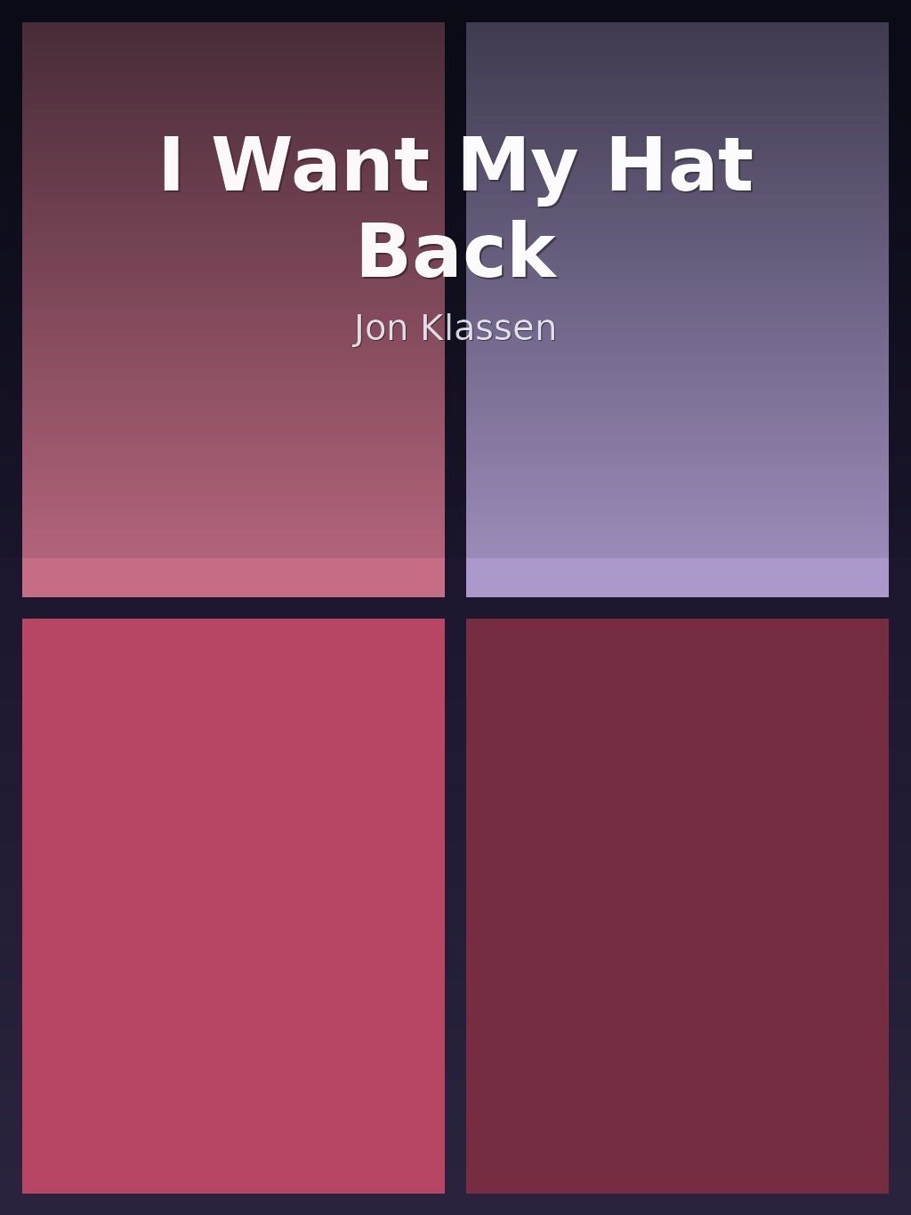 I Want My Hat Back by Jon Klassen book cover