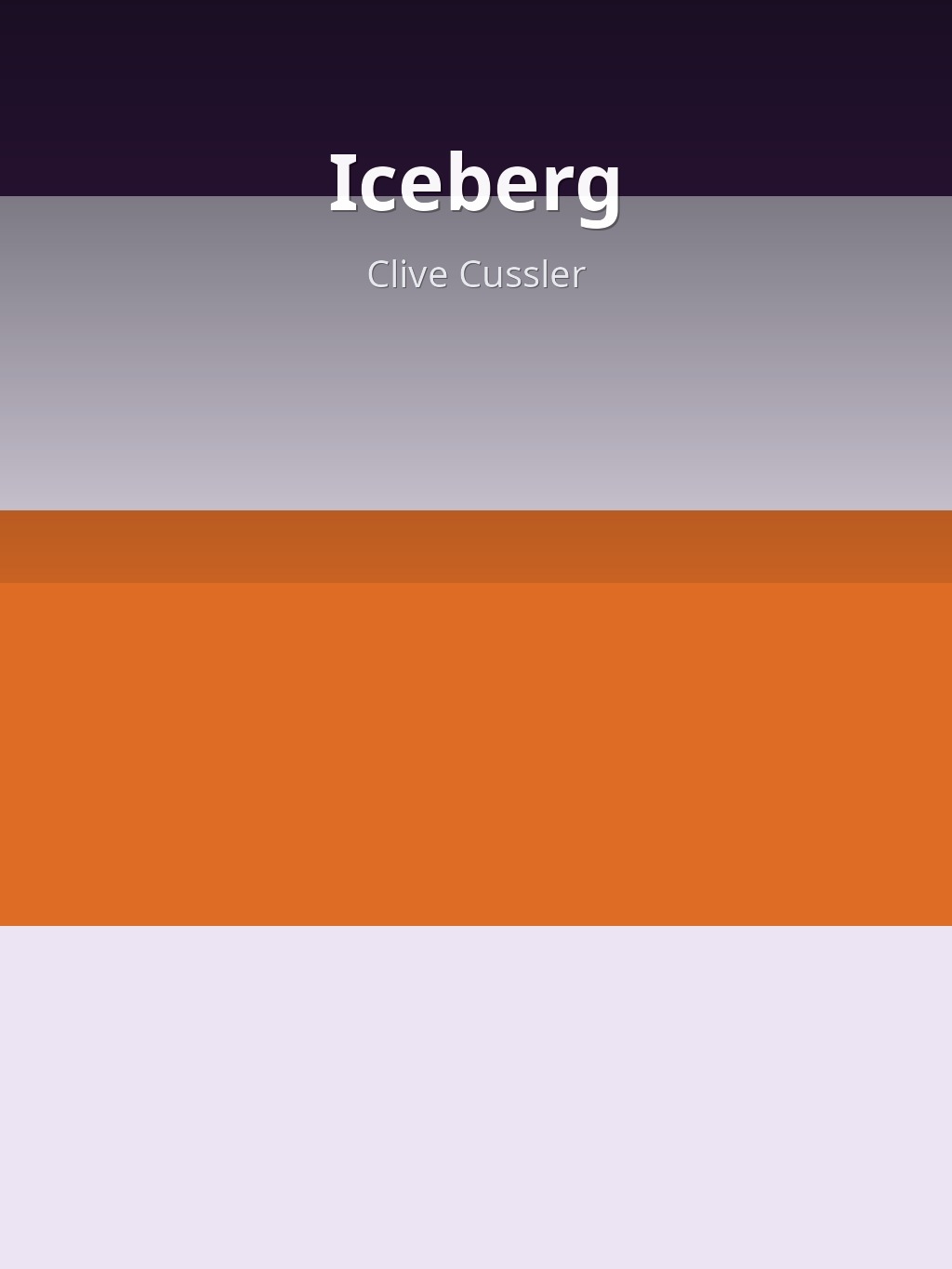 Iceberg by Clive Cussler book cover