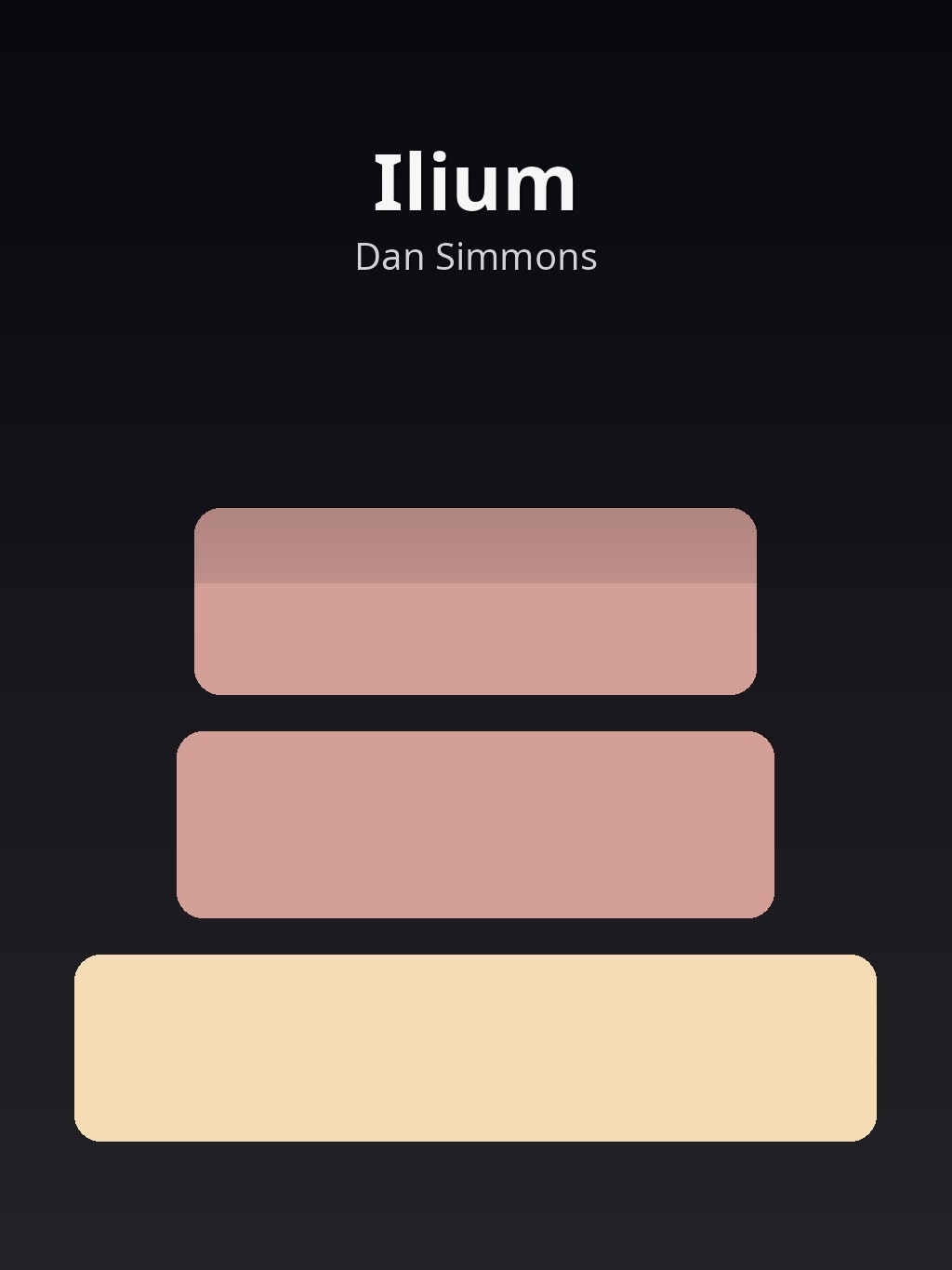 Ilium by Dan Simmons book cover
