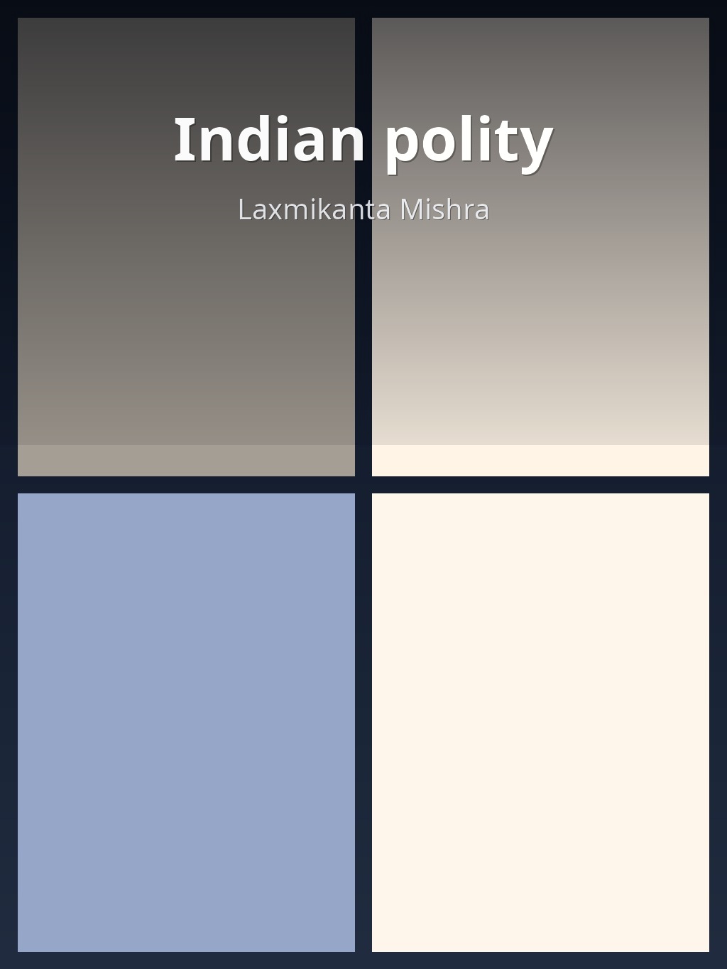 Indian polity by Laxmikanta Mishra book cover