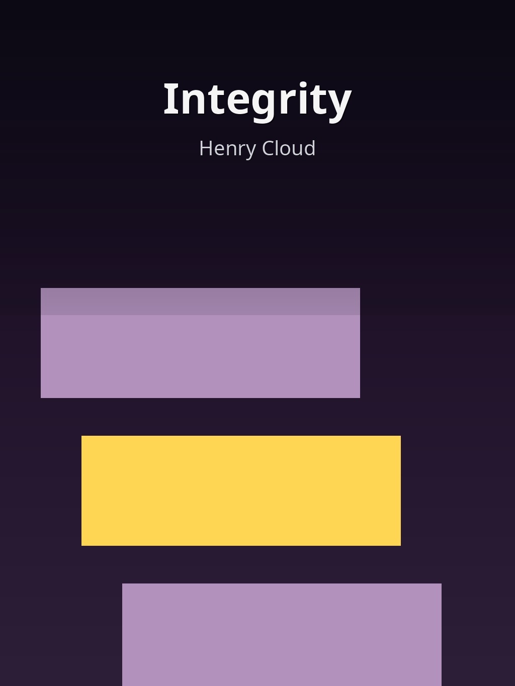 Integrity by Henry Cloud book cover