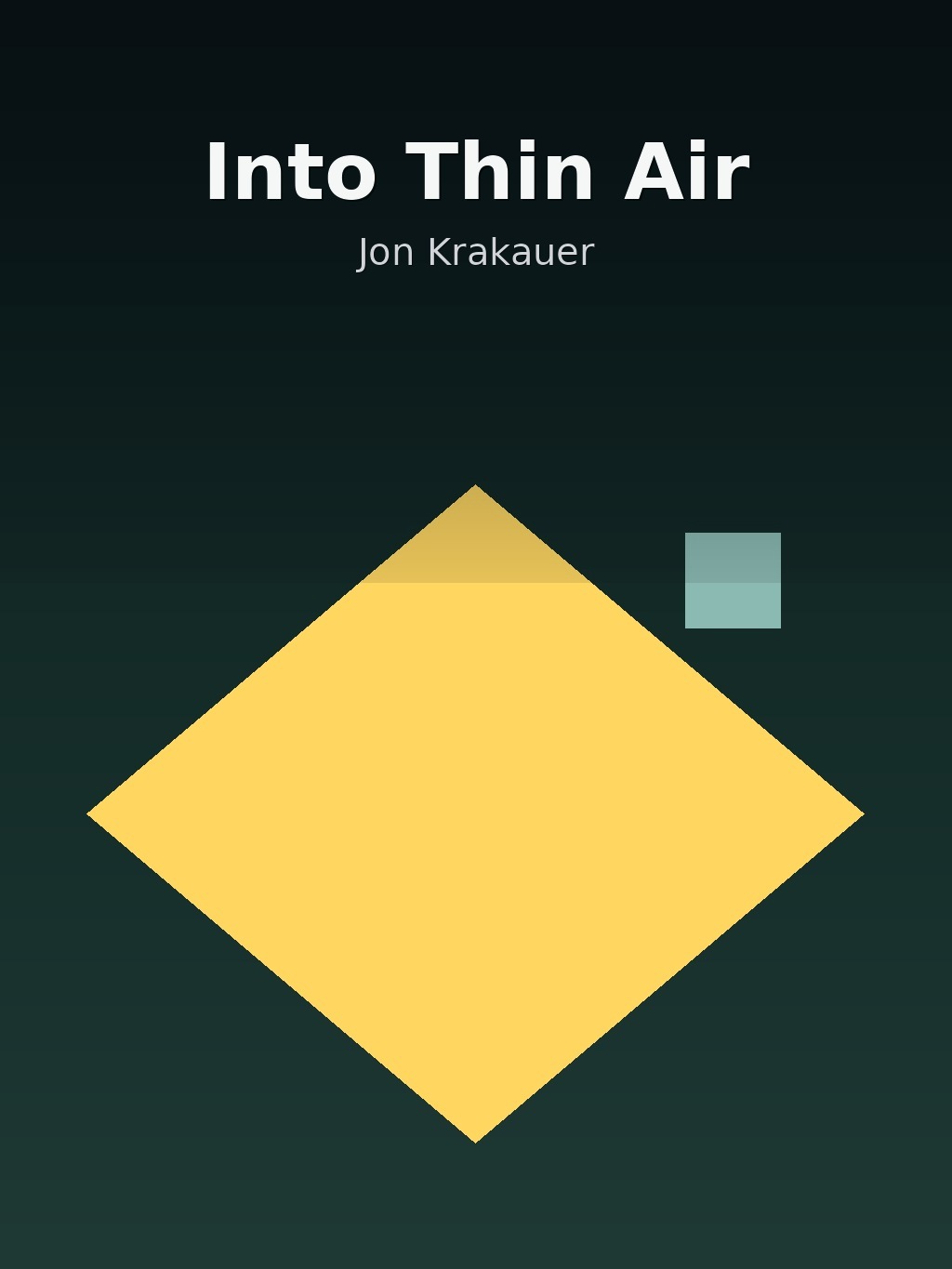 Into Thin Air by Jon Krakauer book cover
