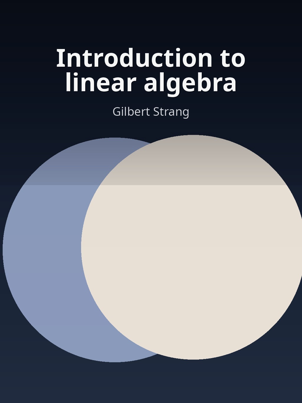 Introduction to linear algebra by Gilbert Strang book cover