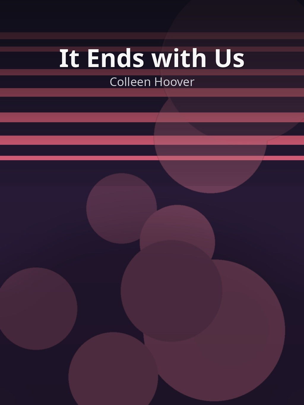 It Ends with Us by Colleen Hoover book cover