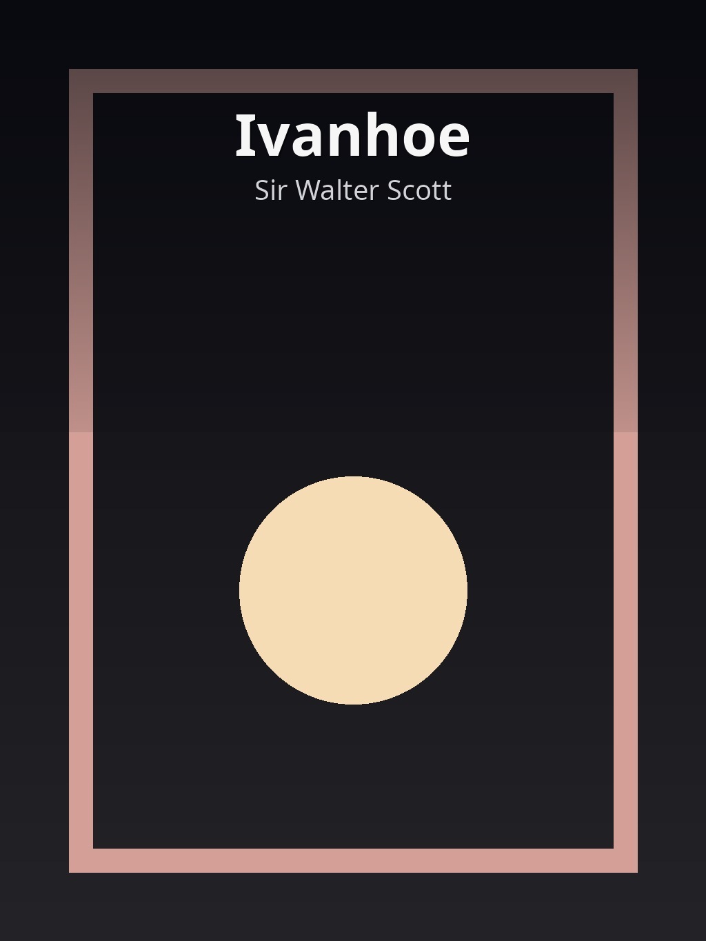 Ivanhoe by Sir Walter Scott book cover
