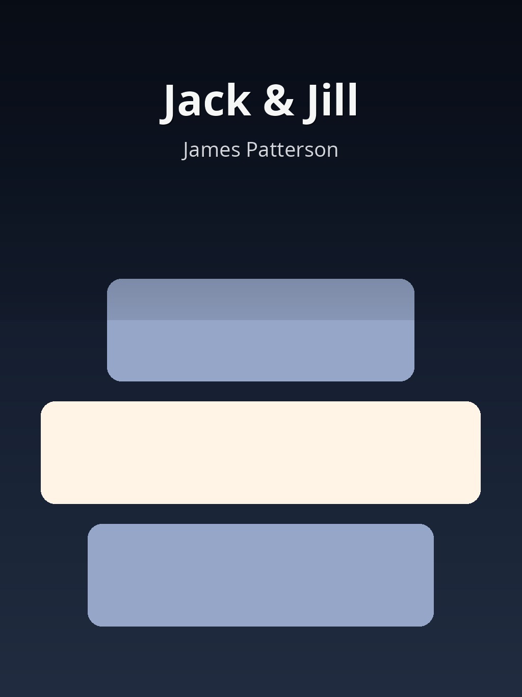 Jack & Jill by James Patterson book cover