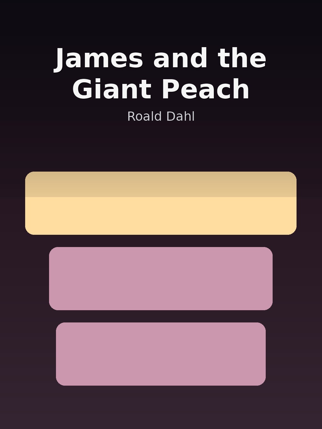 James and the Giant Peach by Roald Dahl book cover
