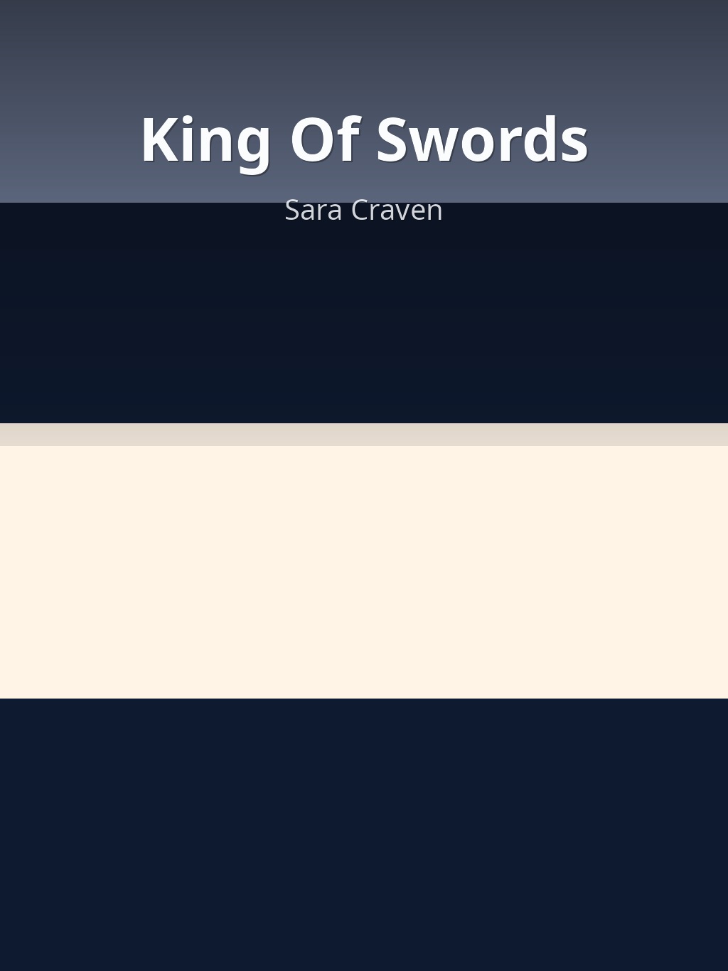 King Of Swords by Sara Craven book cover