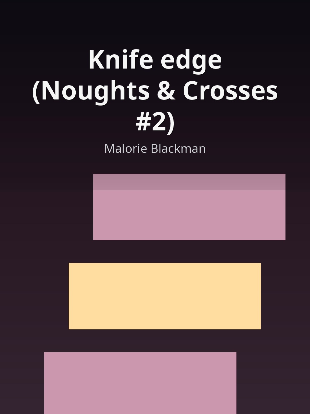 Knife edge (Noughts & Crosses #2) by Malorie Blackman book cover