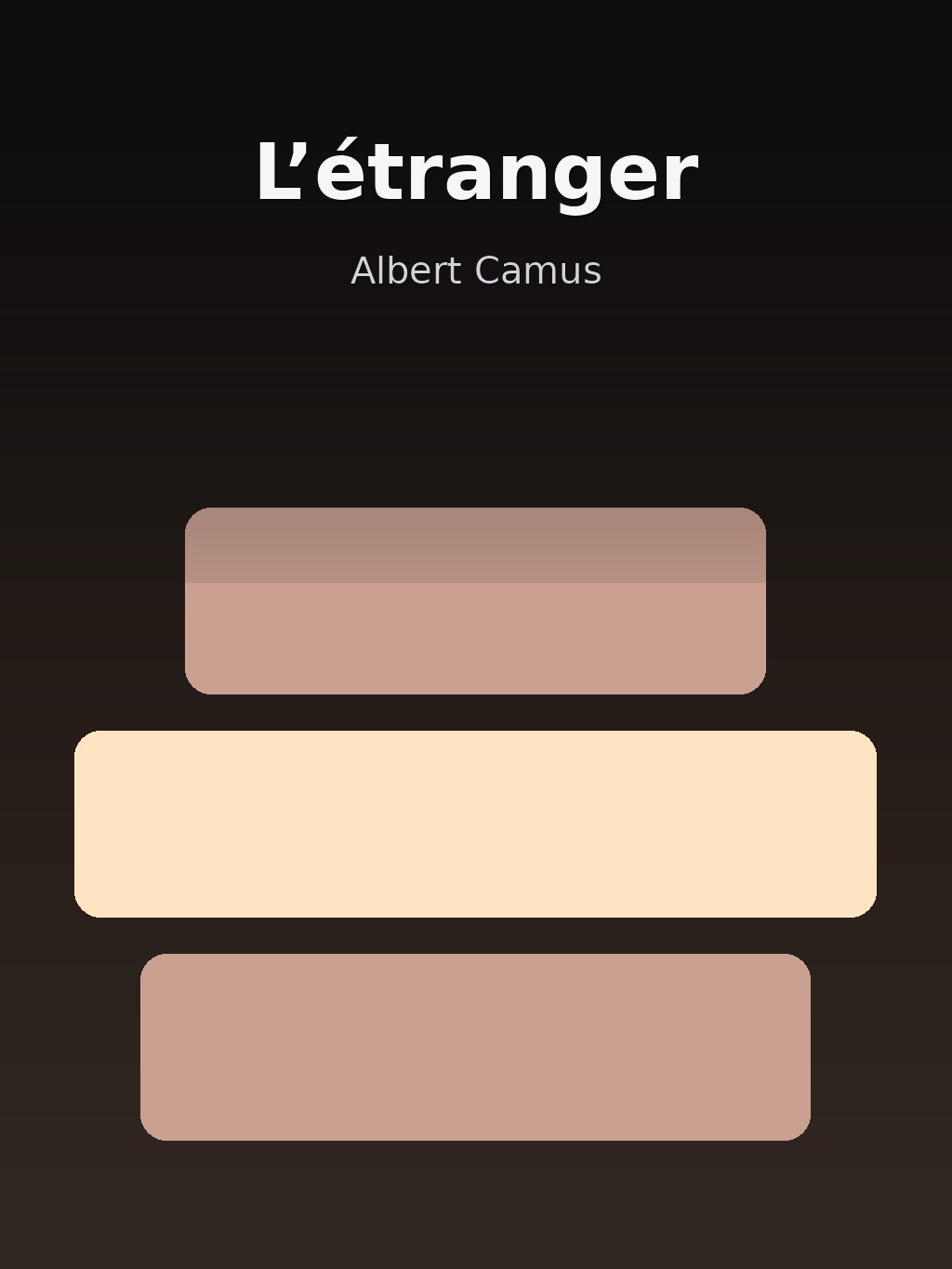 L’étranger by Albert Camus book cover