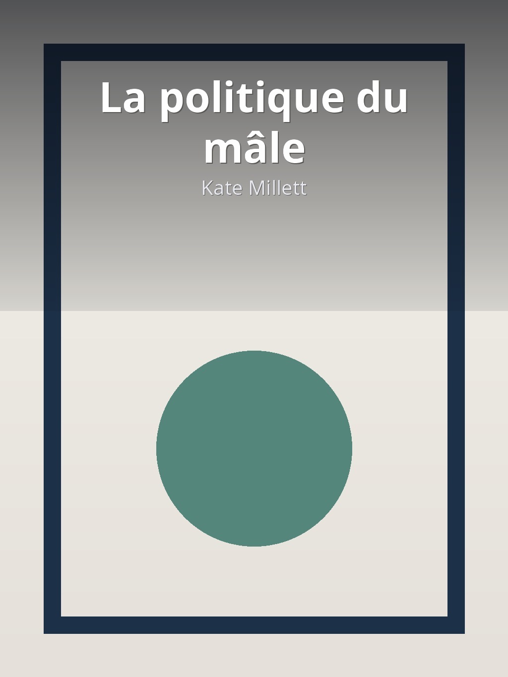 La politique du mâle by Kate Millett book cover