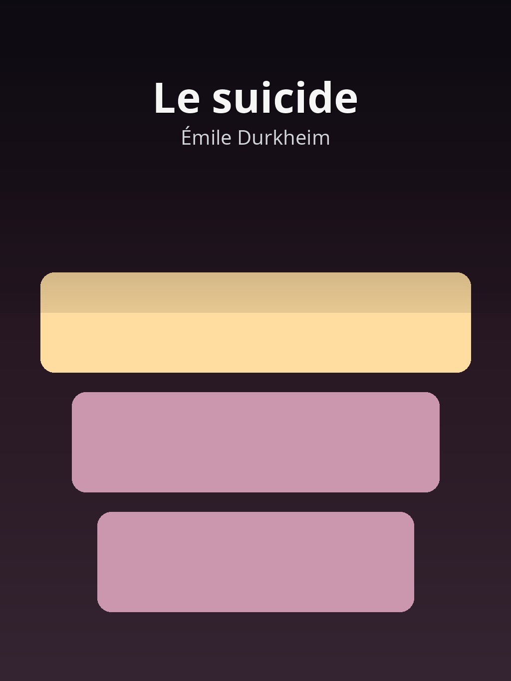 Le suicide by Émile Durkheim book cover