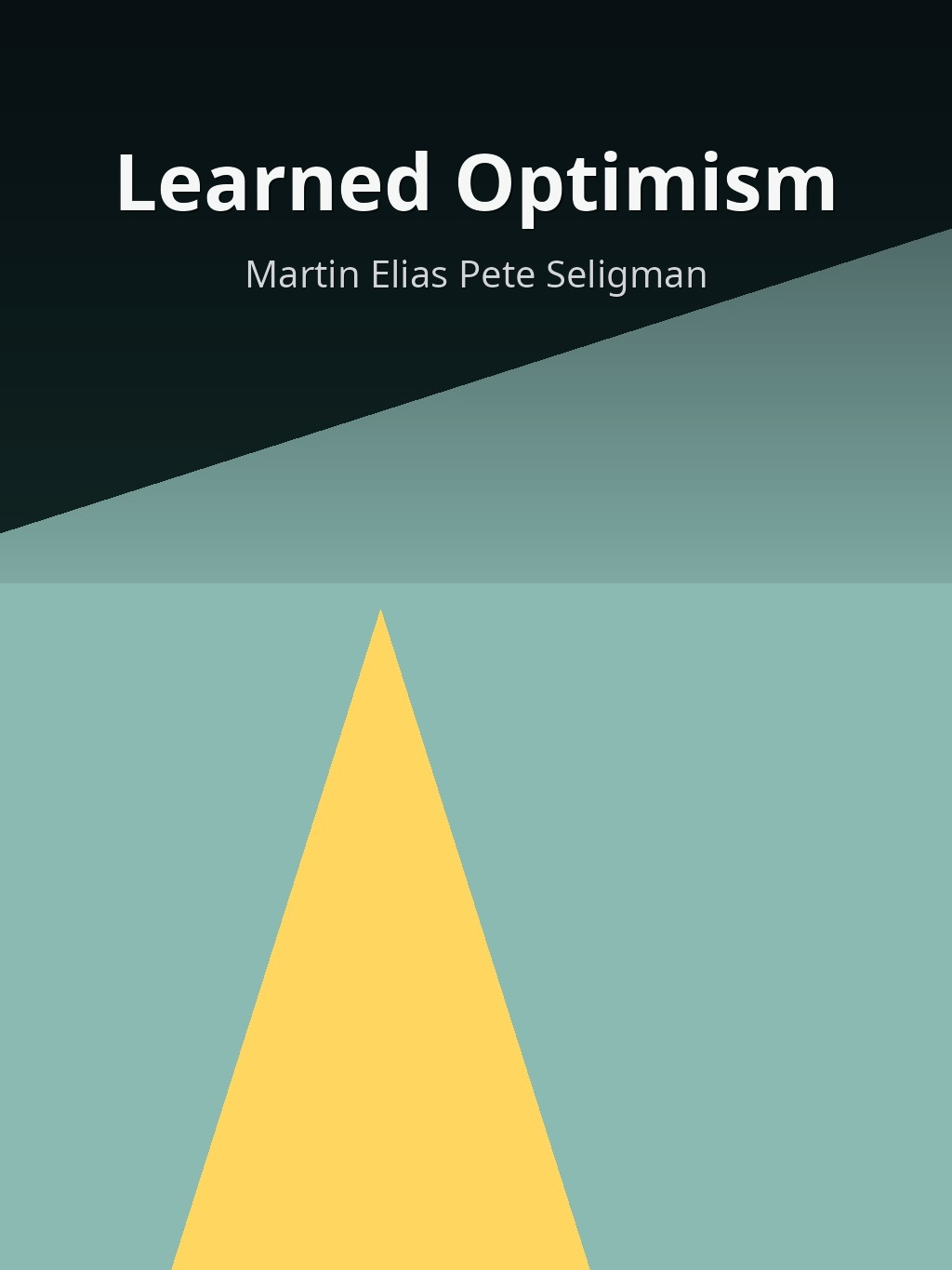Learned Optimism by Martin Elias Pete Seligman book cover