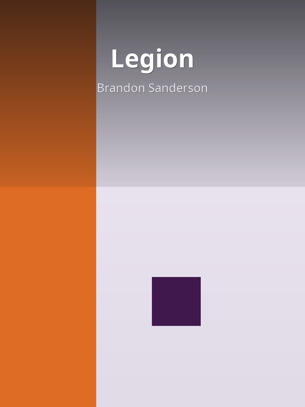 Legion by Brandon Sanderson book cover