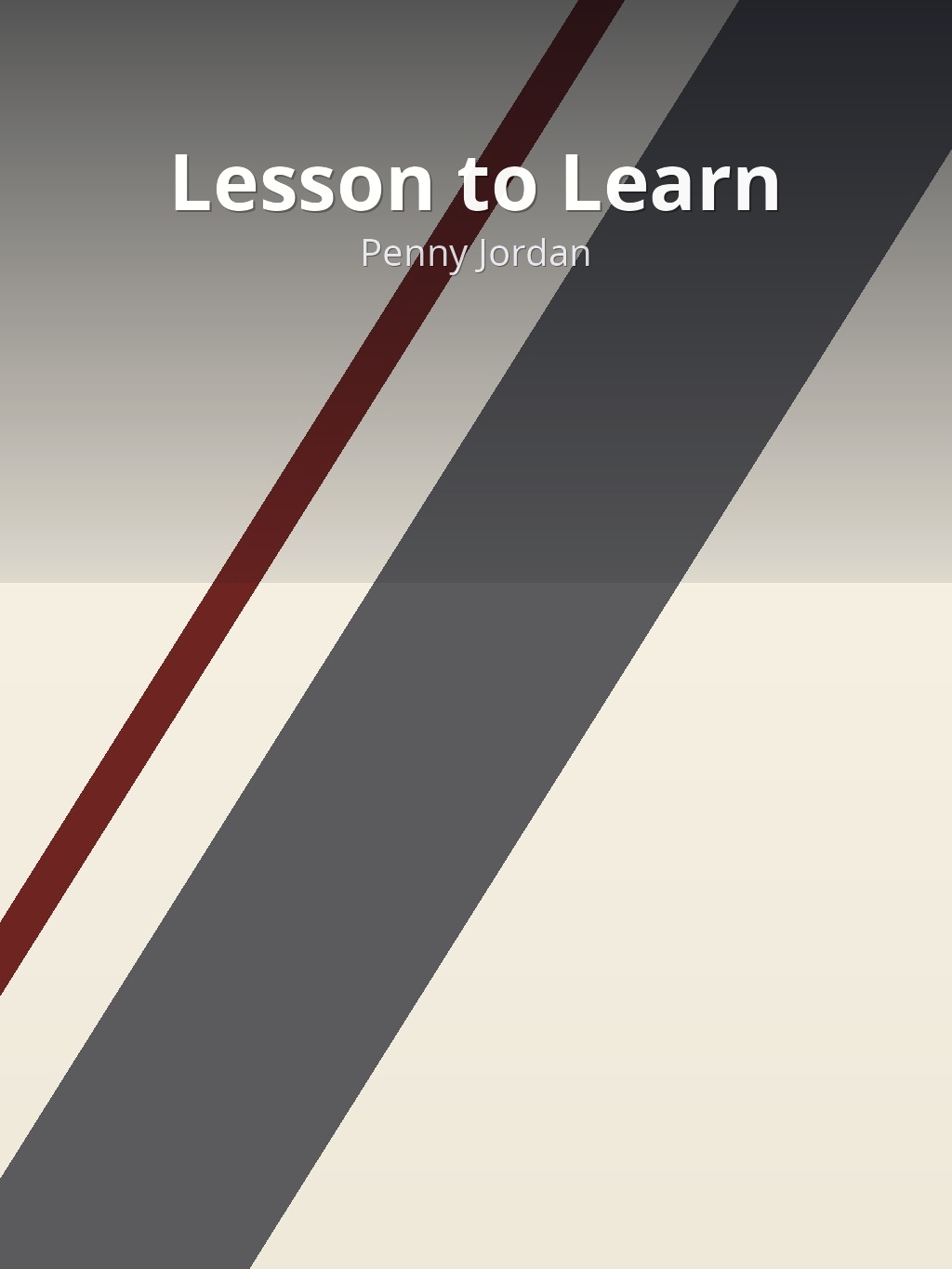 Lesson to Learn by Penny Jordan book cover