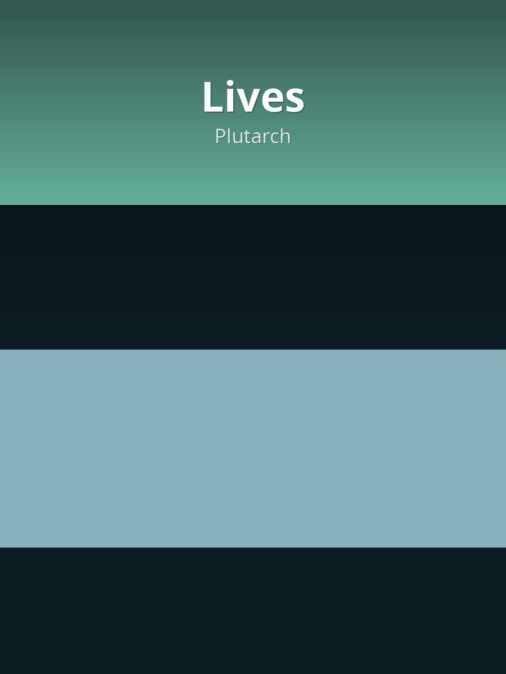 Lives by Plutarch book cover