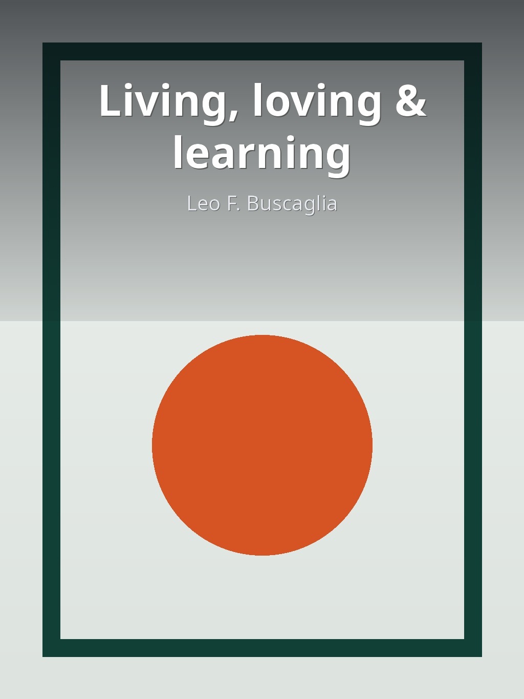 Living, loving & learning by Leo F. Buscaglia book cover