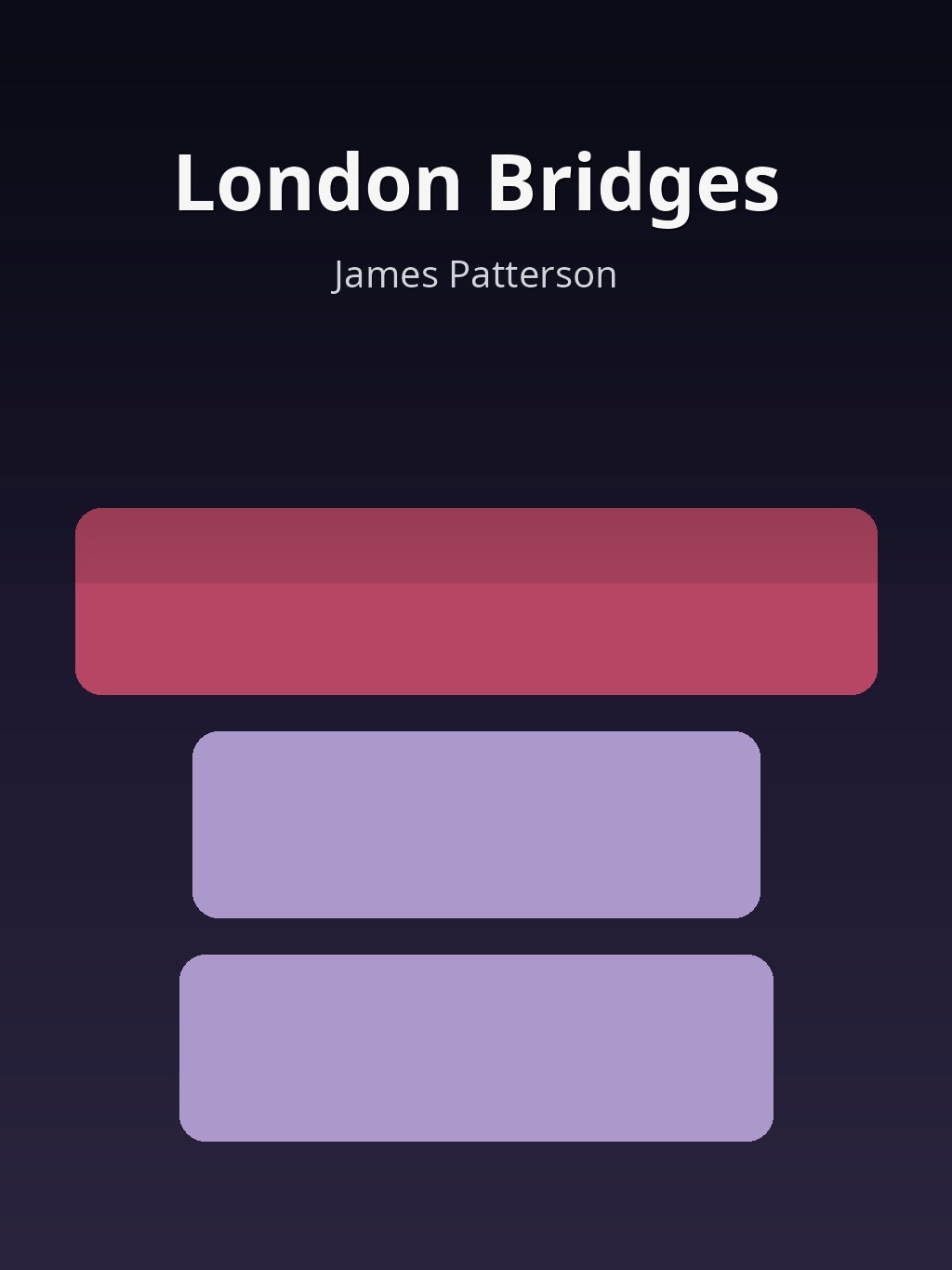 London Bridges by James Patterson book cover