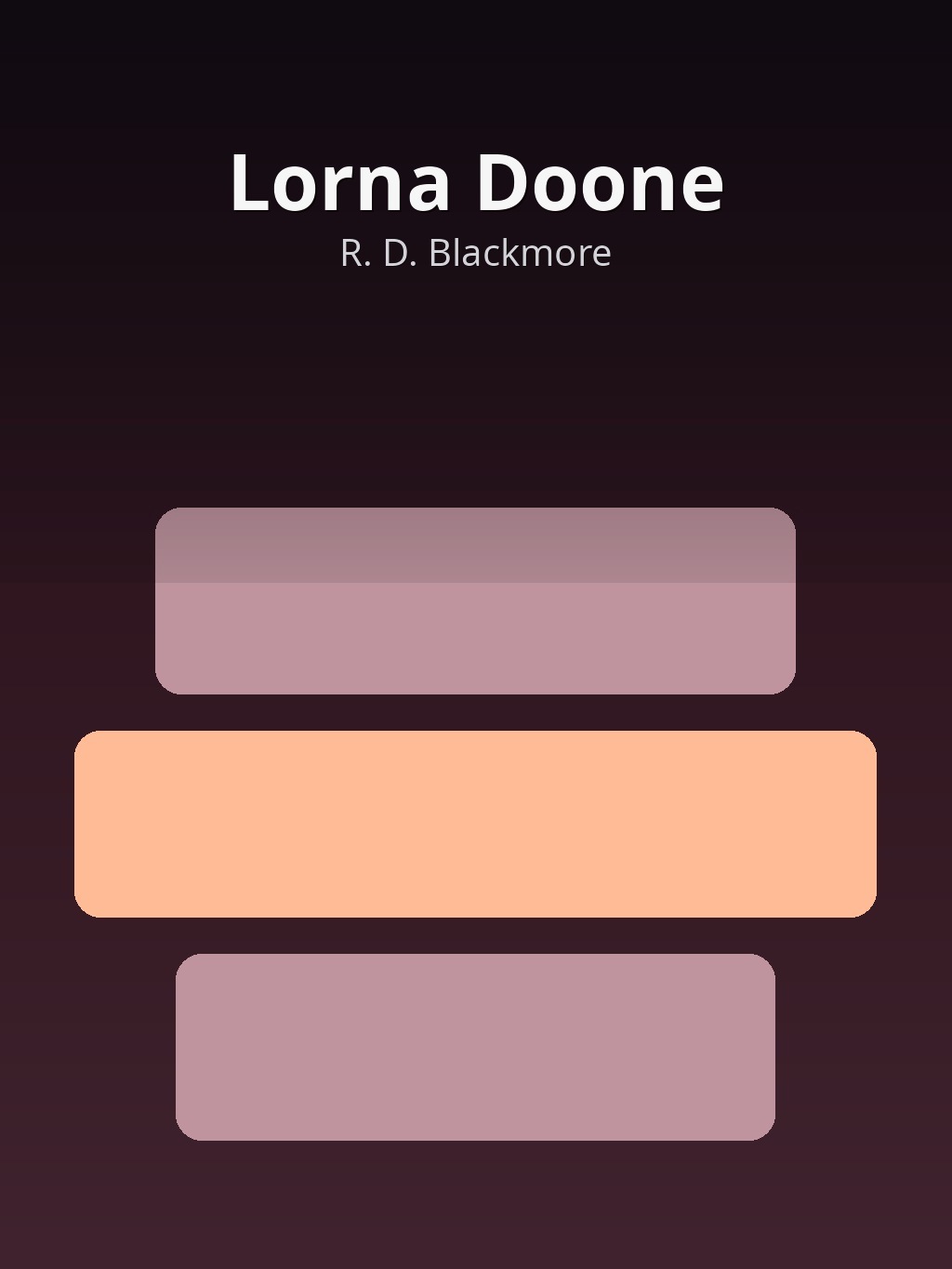 Lorna Doone by R. D. Blackmore book cover