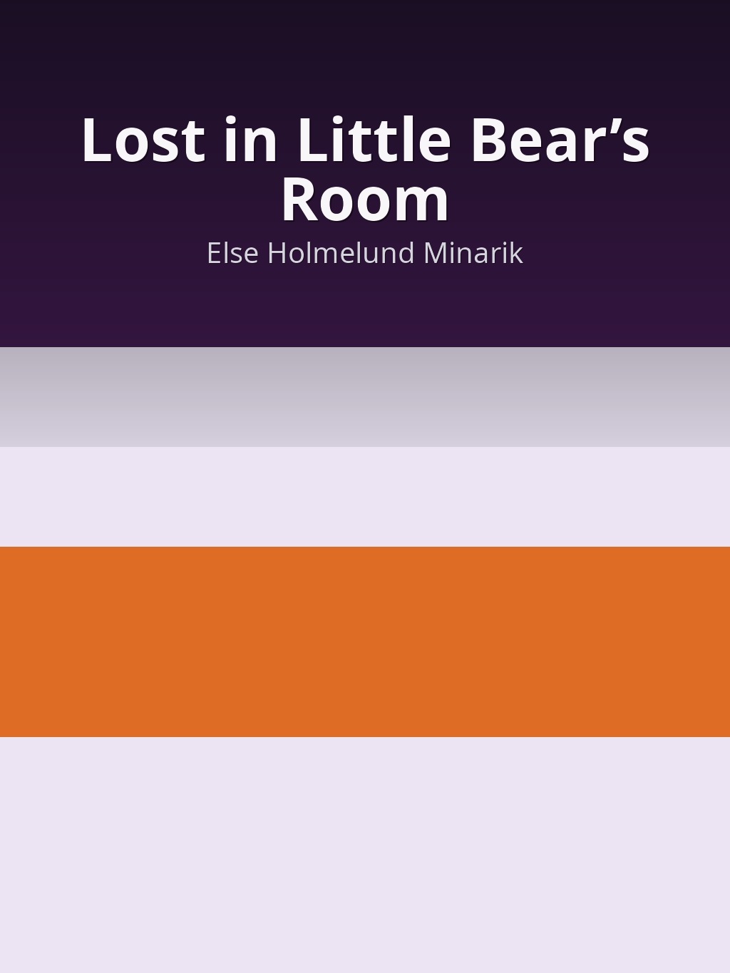 Lost in Little Bear’s Room by Else Holmelund Minarik book cover