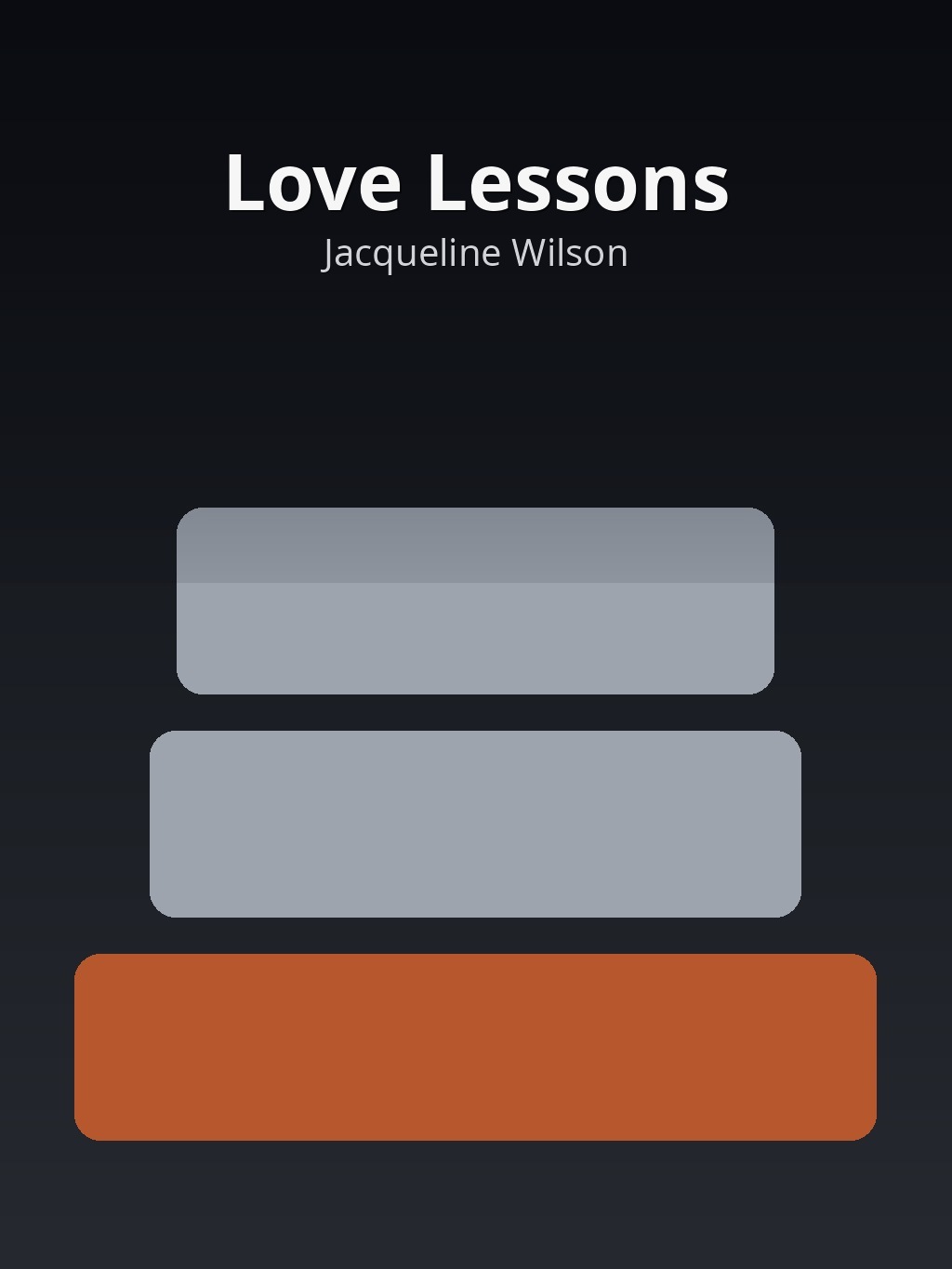 Love Lessons by Jacqueline Wilson book cover
